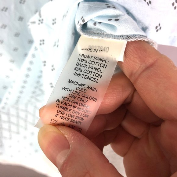 TWO By VINCE CAMUTO Light Blue Gray Short Sleeve Cotton Blend Top Size Small - Picture 6 of 7